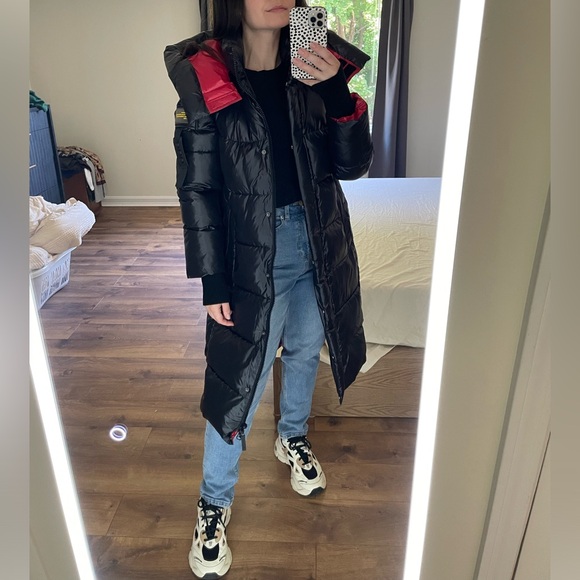 NEW!! Never worn, black midi bio-down winter coat from - Picture 4 of 16